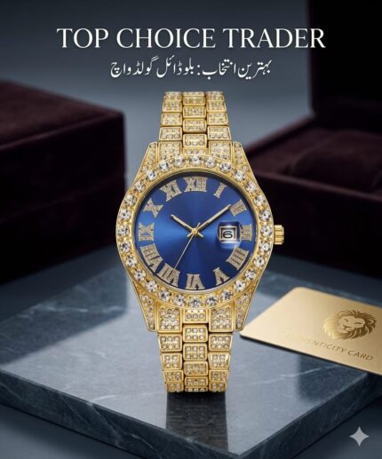Royal Blue Diamond Elite – Gold Luxury Watch